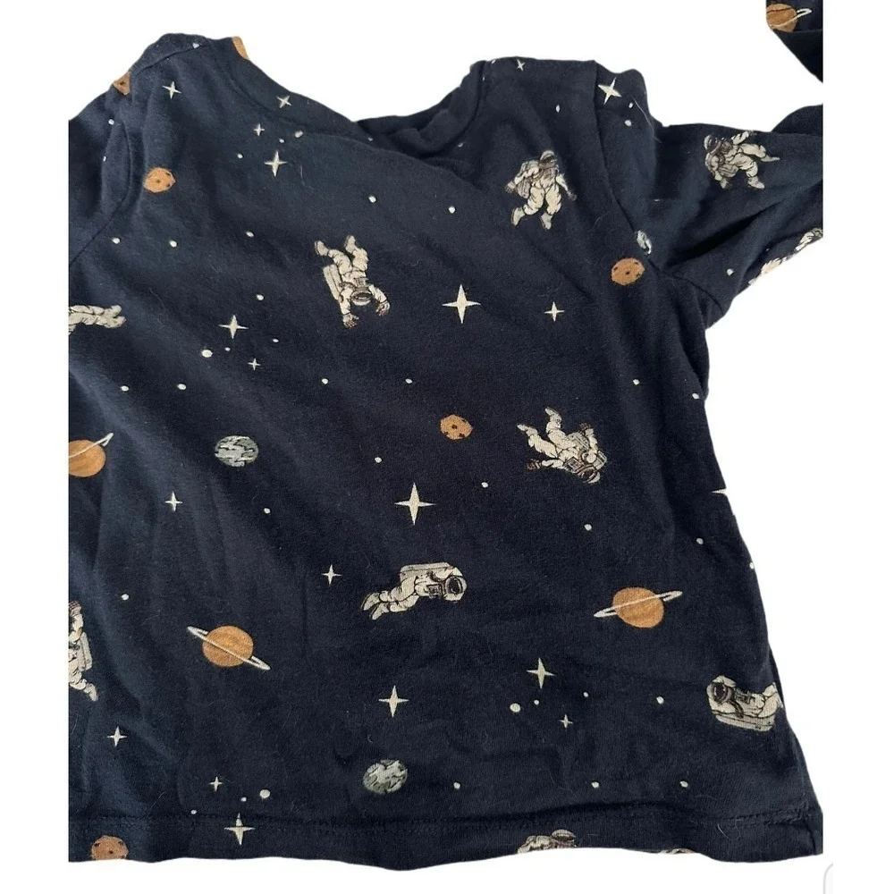 Old Navy Astronaut Stem Space Long Sleeve Unisex Top Size 18-24 Months Navy